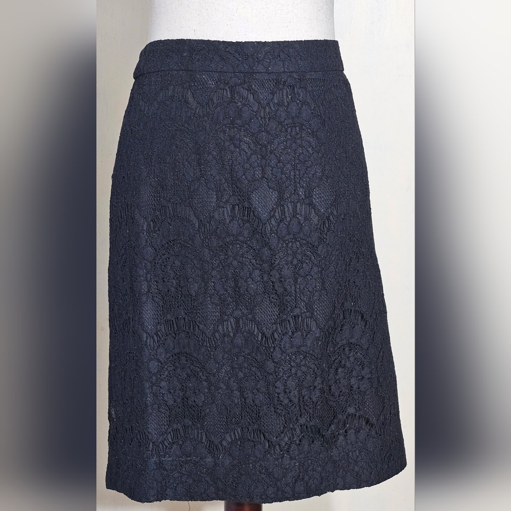 (NWOT) J. Crew - Black A-Line Pencil Lace Skirt (NWOT)
